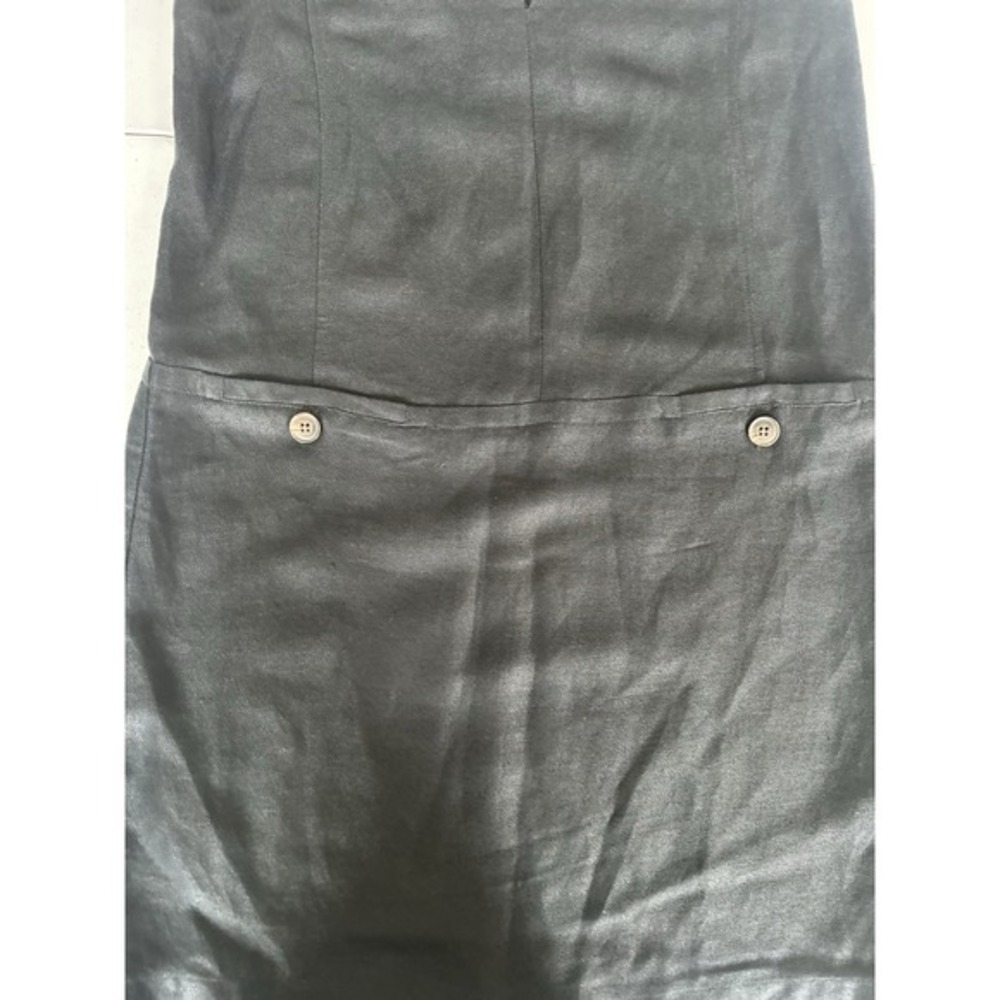 J.‎ McLaughlin Weezie Black Linen Blend Sheath Dress Front Pocket Detail Sz XS - Picture 8 of 10